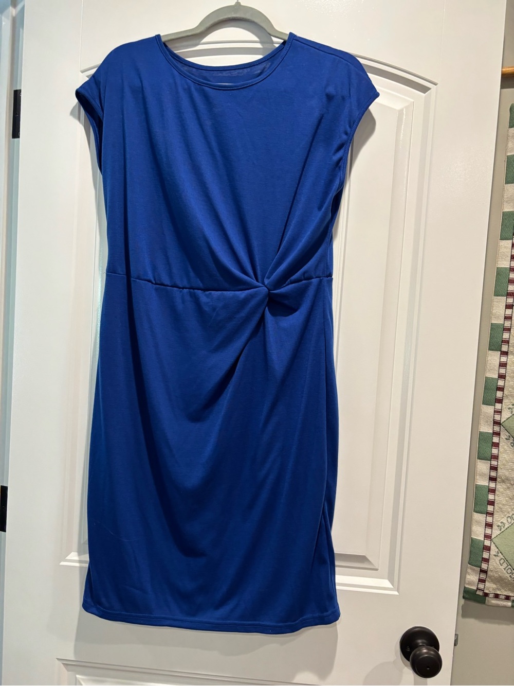 Blue Dress with raunched side